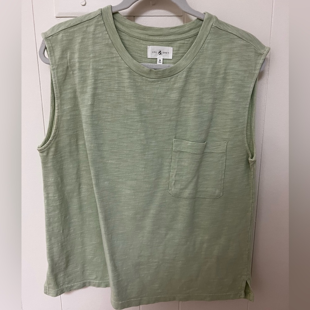 lou & grey sage green muscle tee